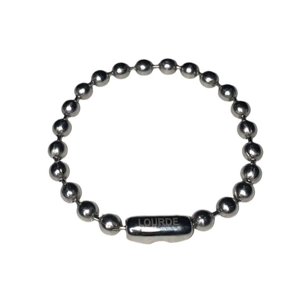 LOURDE BIG BEAD BRACELET IN STAINLESS