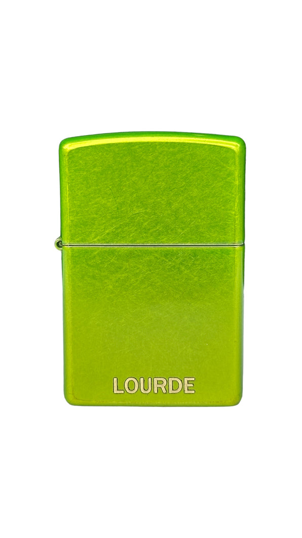 LOURDE SIGNATURE ZIPPO ACID GREEN