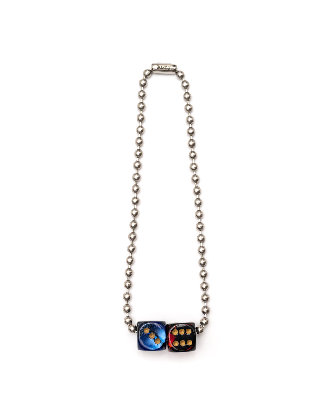 LOURDE CHUNKY DICE CHAIN -  BLUE RED BLACK