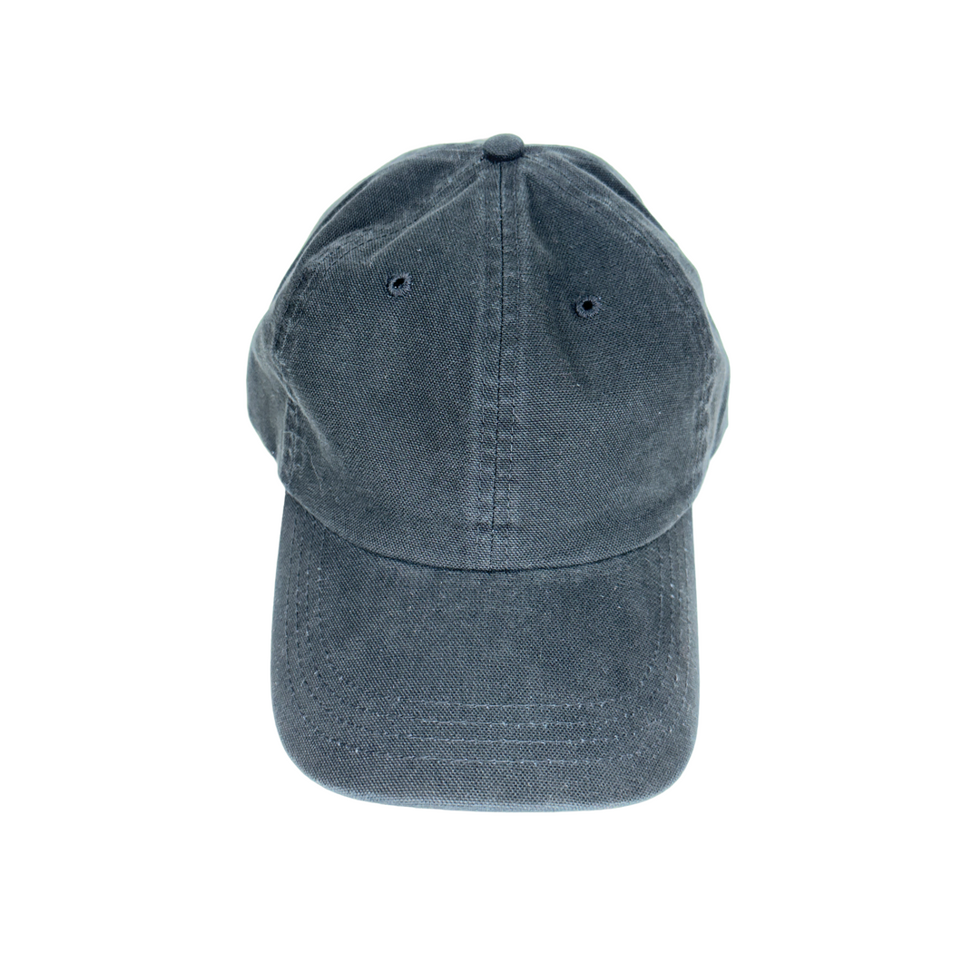 LOURDE SIGNATURE MINIMAL MOM & DAD CAP - DIRTY BLACK