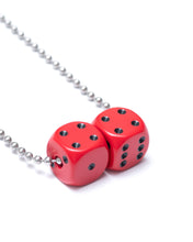 LOURDE MINIMAL DICE NECKLACE - OPAQUE RED